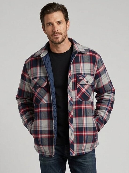 Dickies Other - Dickies Plaid Quilted Shirt Jacket Shacket